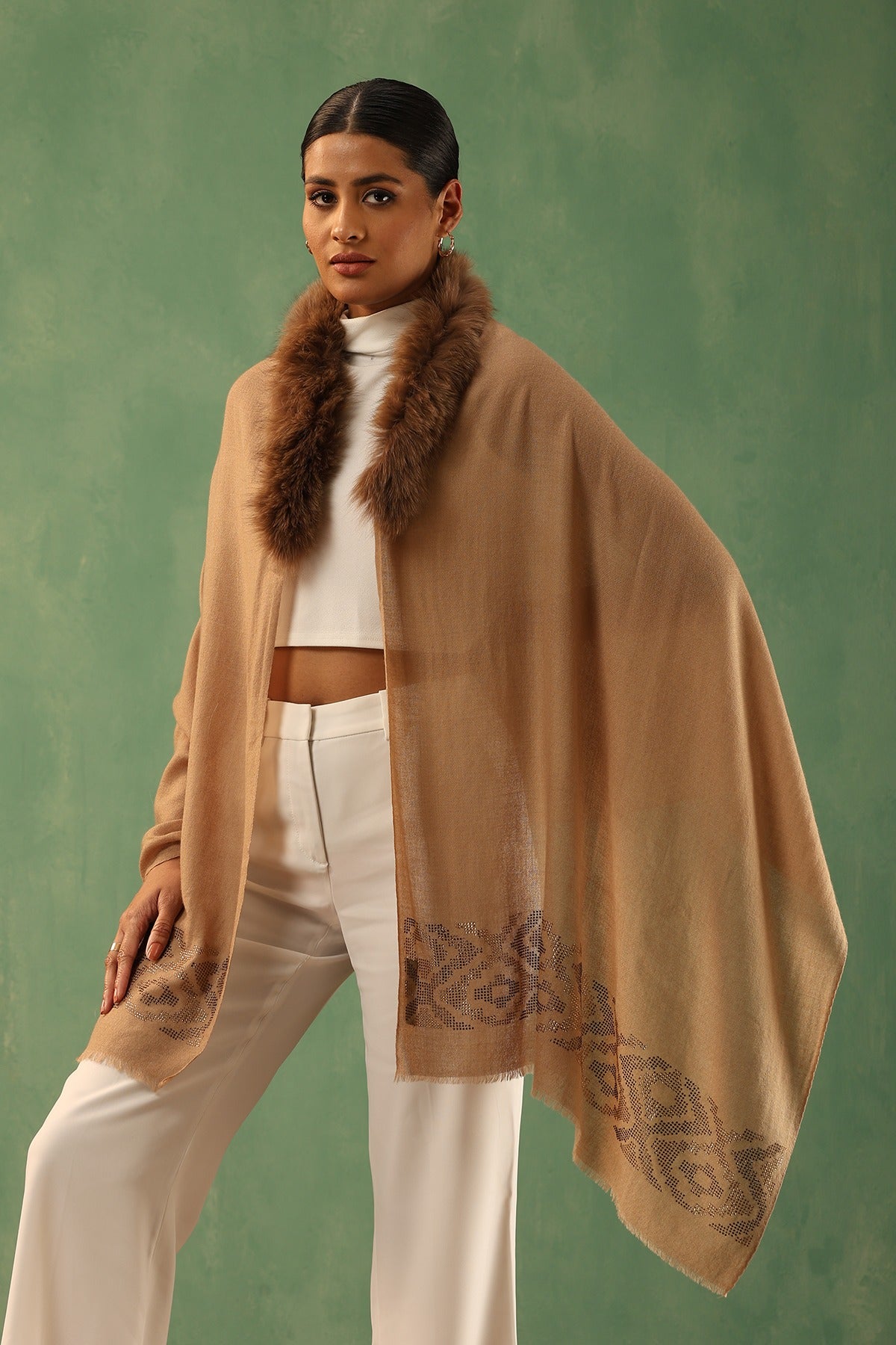 -  Angira Cashmere Fur Stole