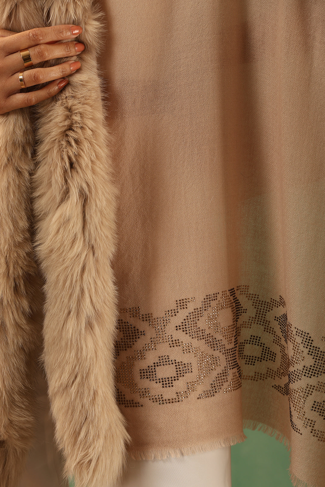 Margha Cashmere Fur Stole