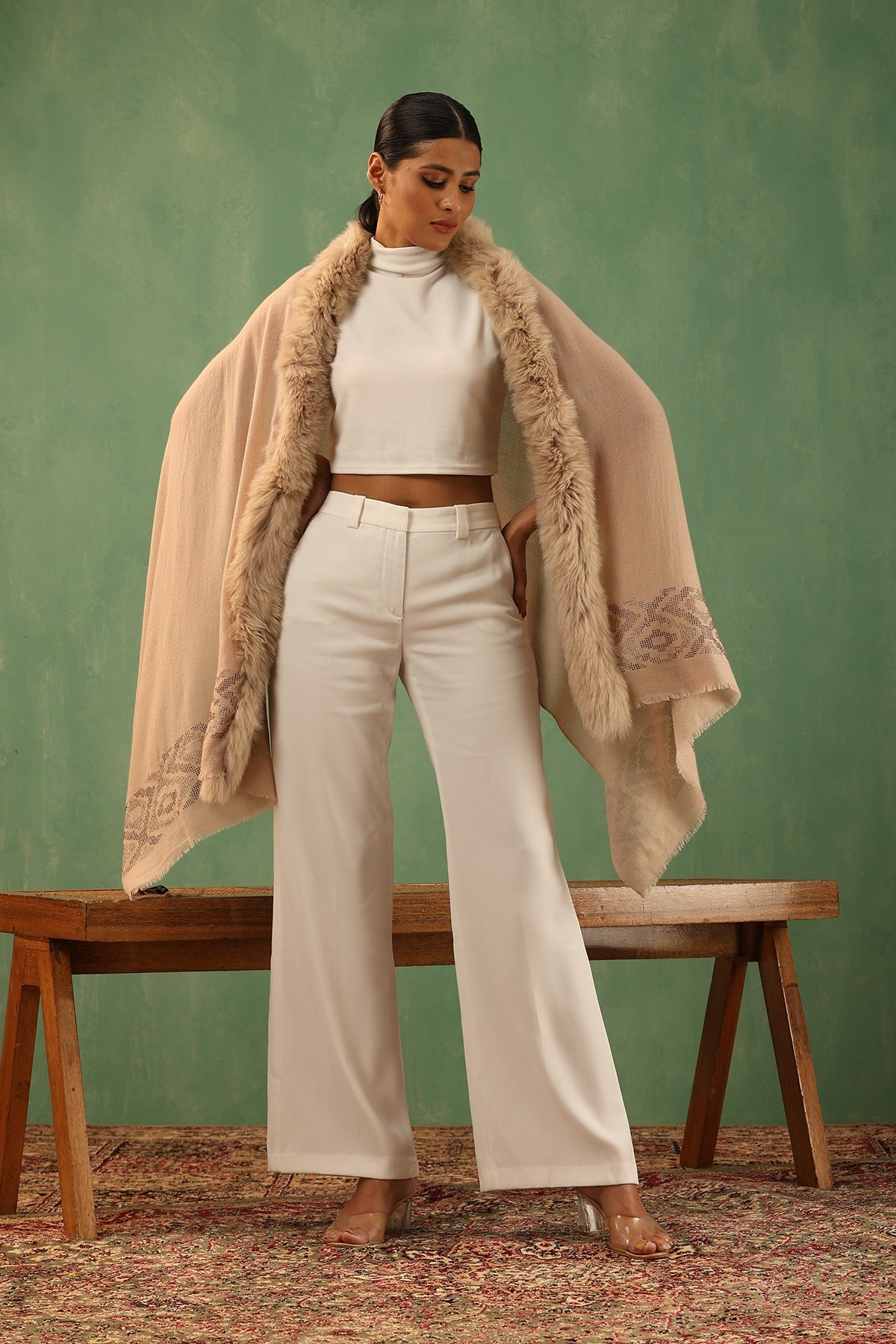 -  Margha Cashmere Fur Stole