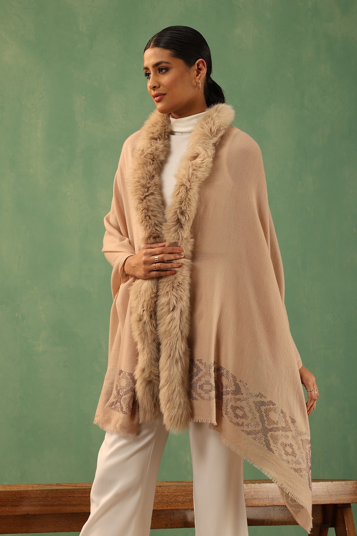 -  Margha Cashmere Fur Stole