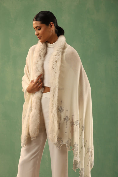 -  Marina Cashmere Fur Stole