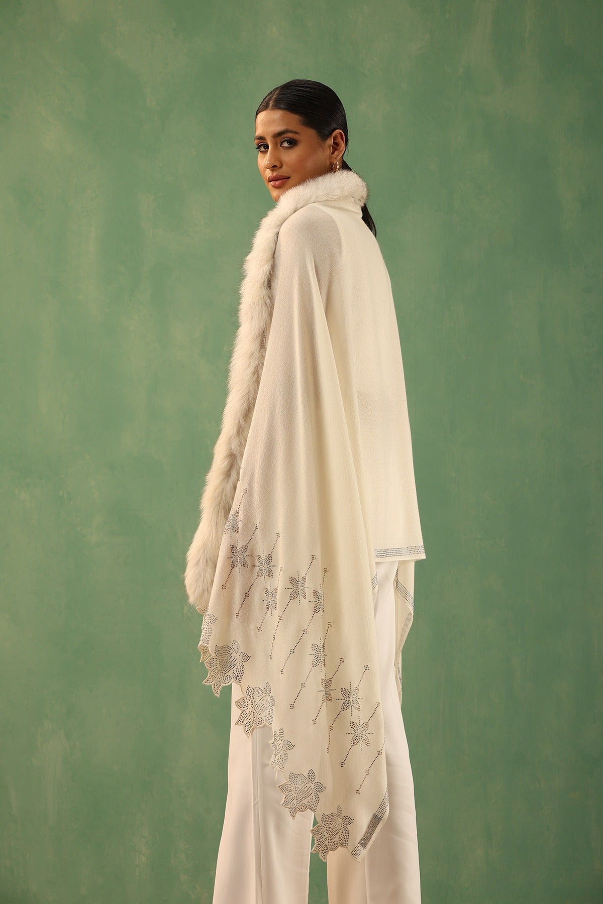 -  Marina Cashmere Fur Stole