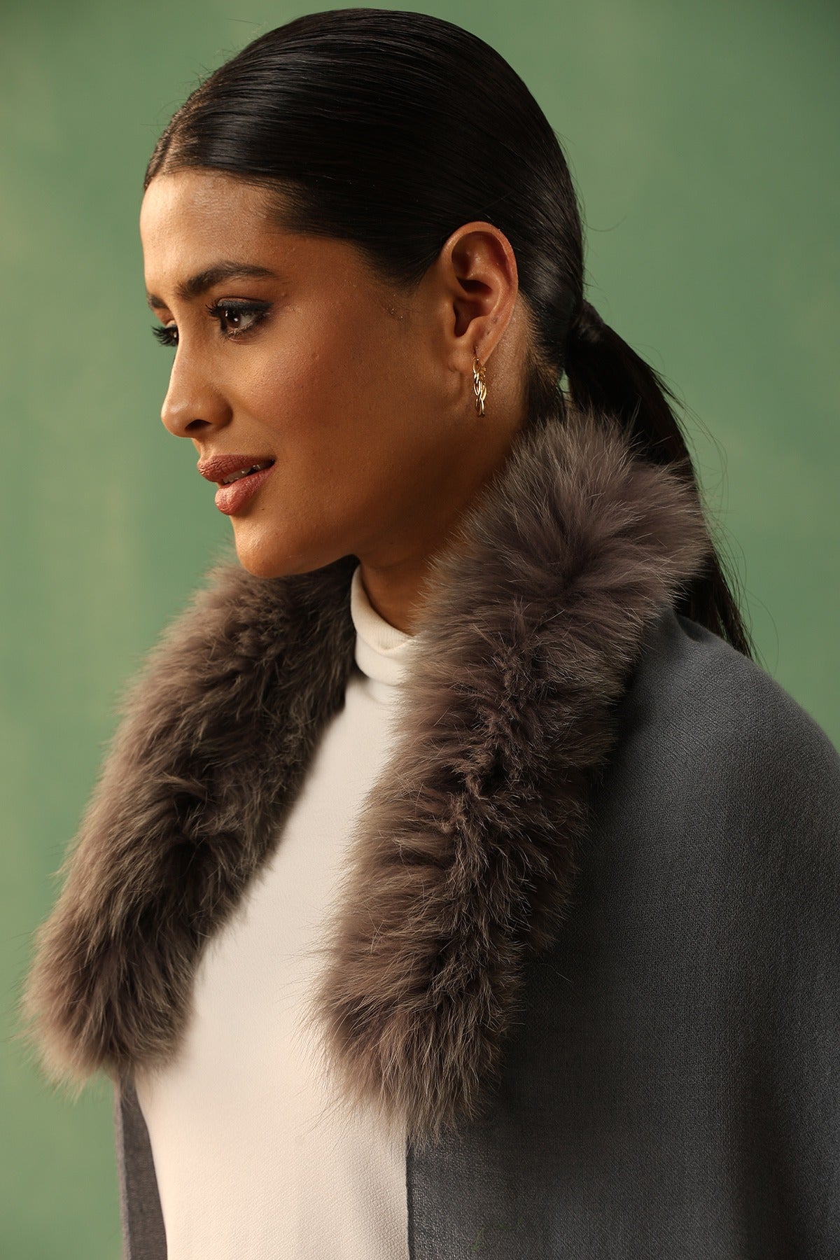 -  Mishty Cashmere Fur Stole