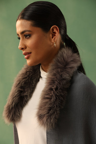 -  Mishty Cashmere Fur Stole