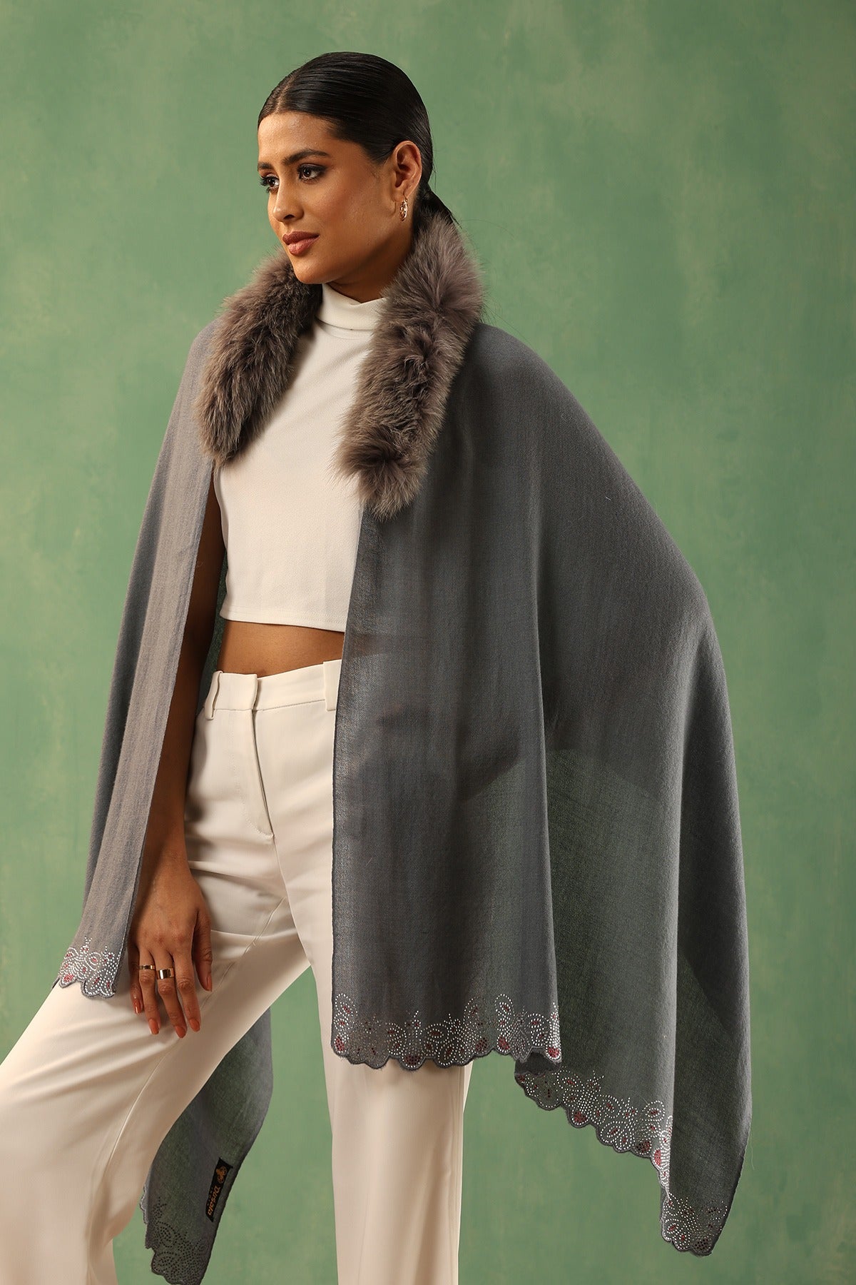 Mishty Cashmere Fur Stole