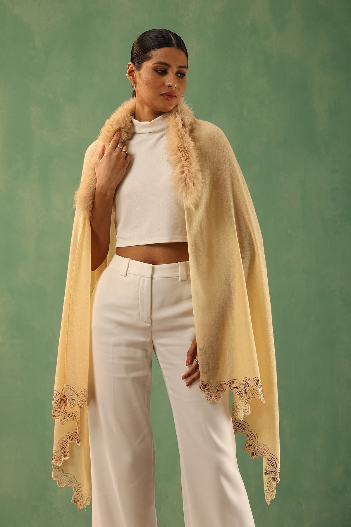 -  Delvey Cashmere Fur Stole