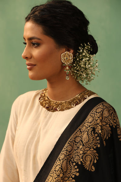 -  Agasti Aari Work Cashmere Shawl