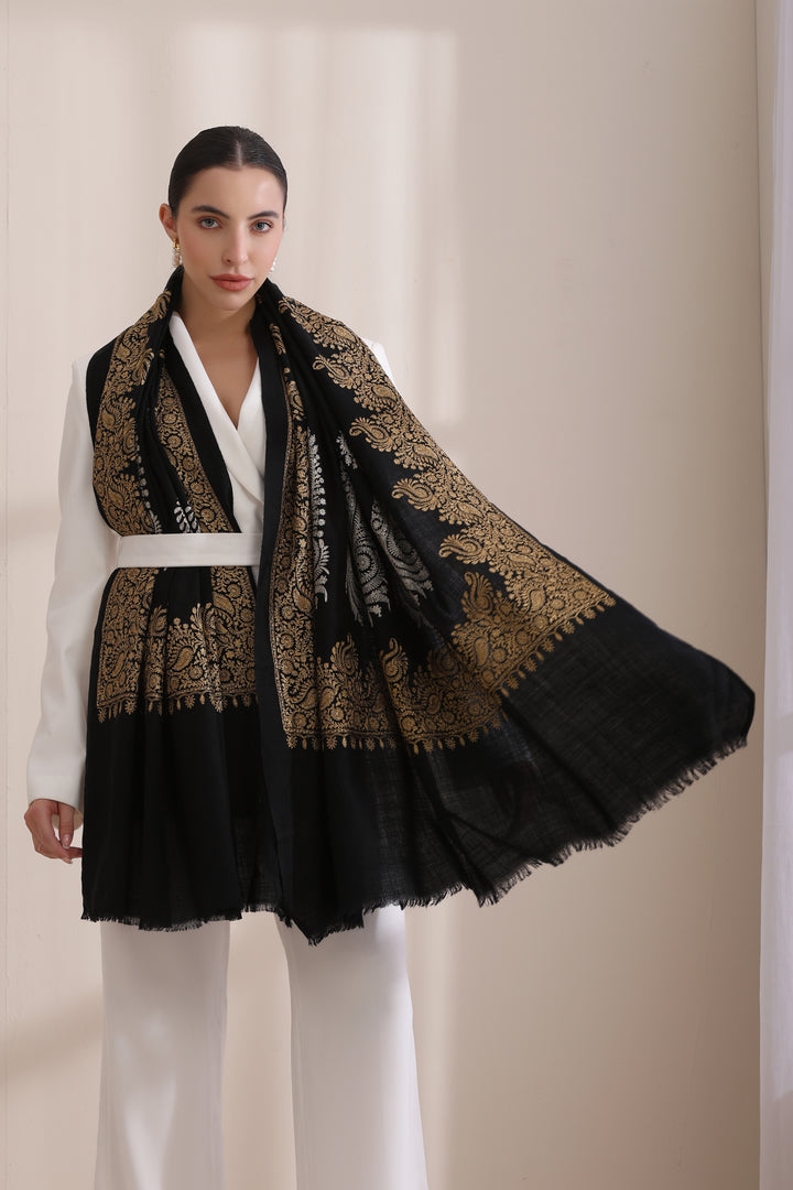 Agasti Aari Work Cashmere Shawl
