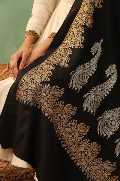 -  Agasti Aari Work Cashmere Shawl