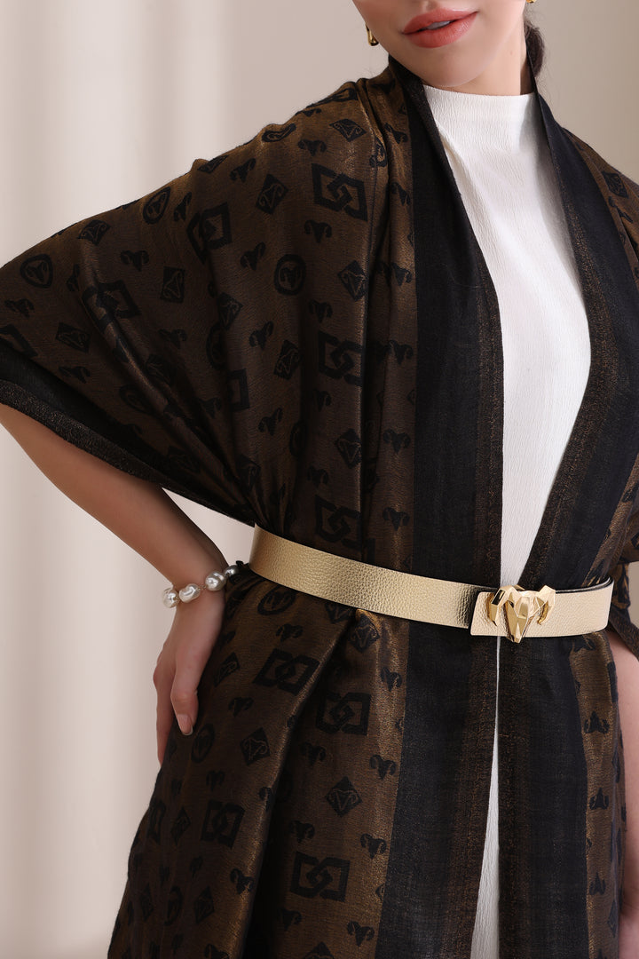 DUSALA CASHMERE ZARI REVERSIBLE STOLE
