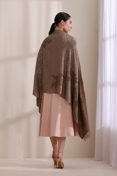 Willow Tone on Italian Floral Lace Patch Work and Leaf Stone Work