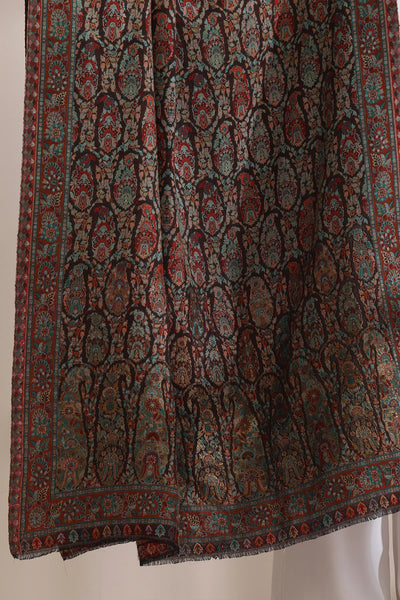 Nagma Woven Allover Jamawar, Cashmere Fine Woo Shawl