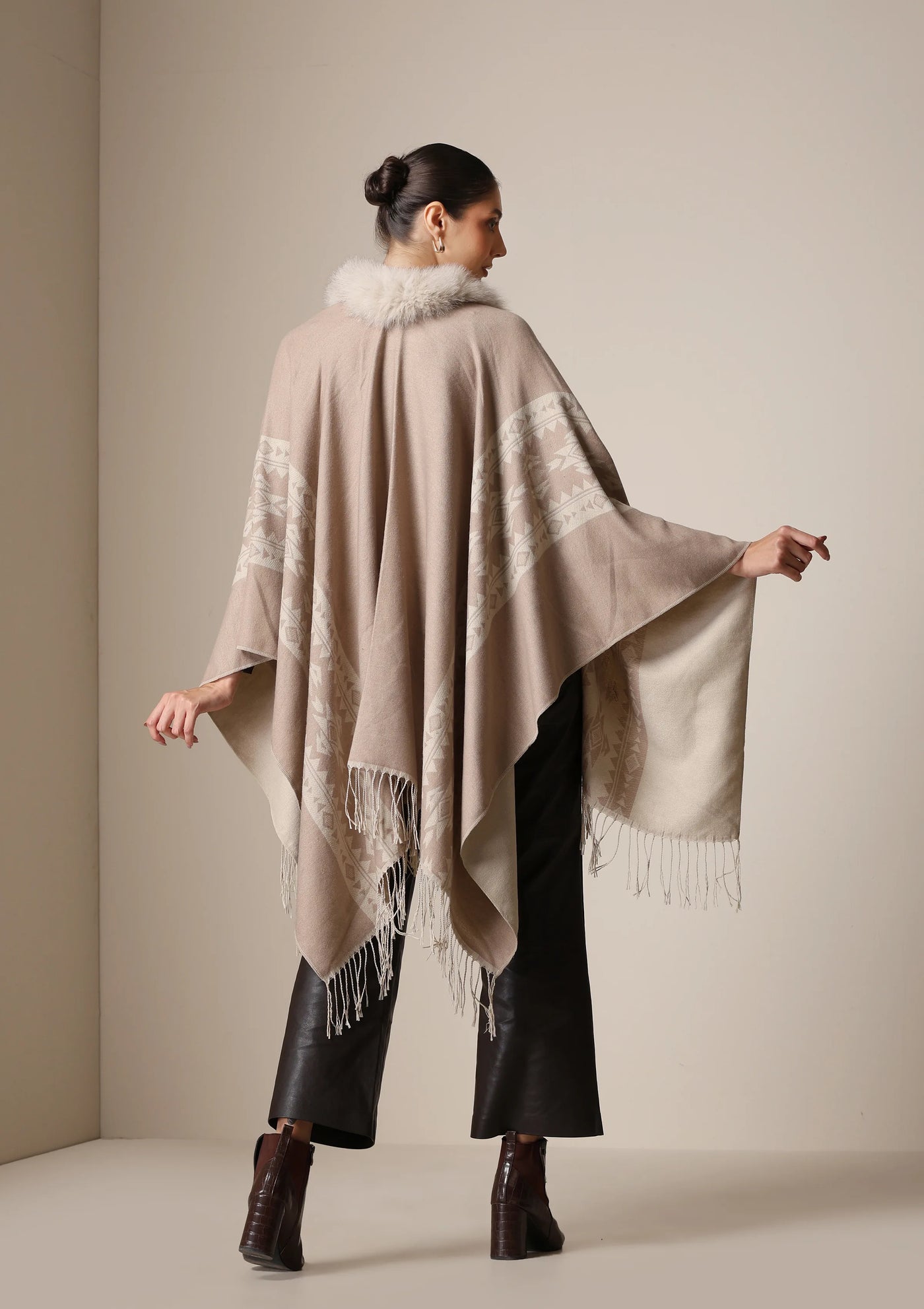 Dusala Vegan Fur Cape – The Luxe Winter Essential