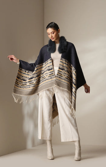 Dusala Arctic Dune Vegan Fur Cape