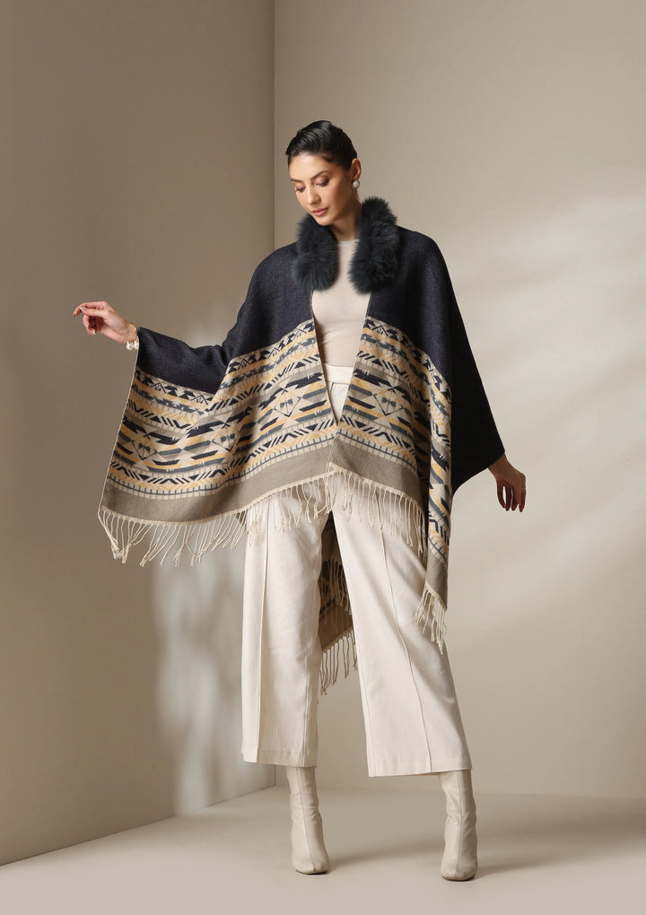 Dusala Arctic Dune Vegan Fur Cape