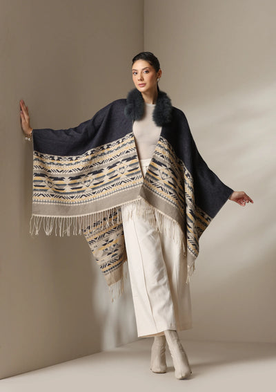 Dusala Arctic Dune Vegan Fur Cape