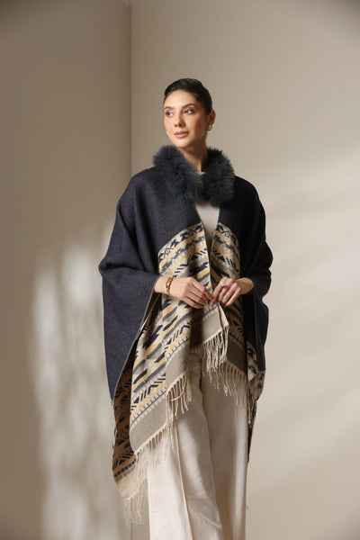Dusala Arctic Dune Vegan Fur Cape
