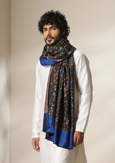 Dusala Midnight Garden Kani Shawl for Men & Women
