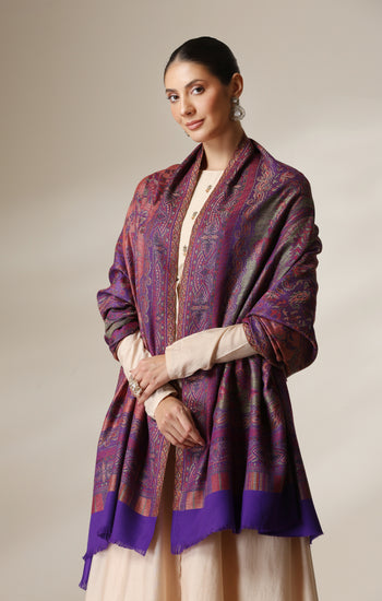 Dusala Mystic Orchid woven Shawl
