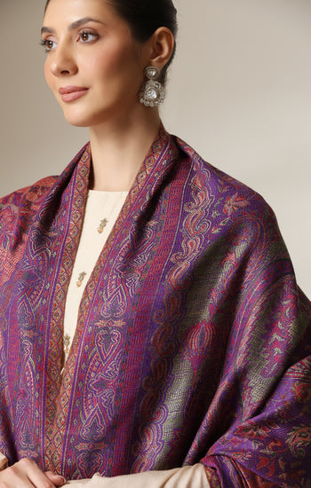 Dusala Mystic Orchid woven Shawl