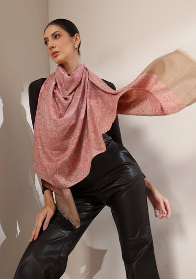 Dusala Blush woven stole
