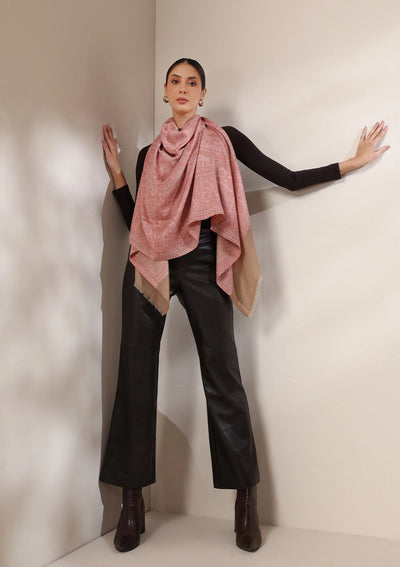 Dusala Blush woven stole