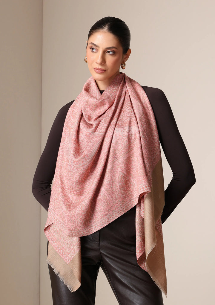 Dusala Blush woven stole