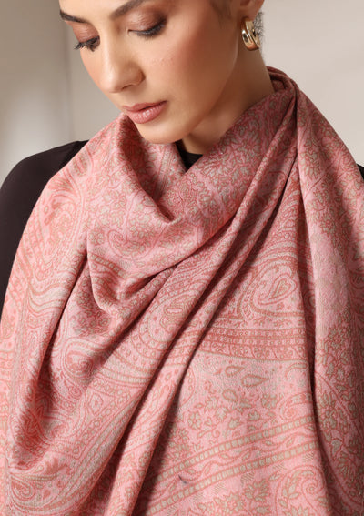 Dusala Blush woven stole