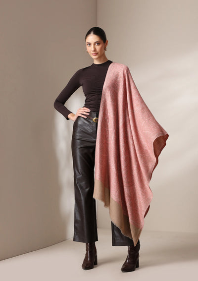 Dusala Blush woven stole