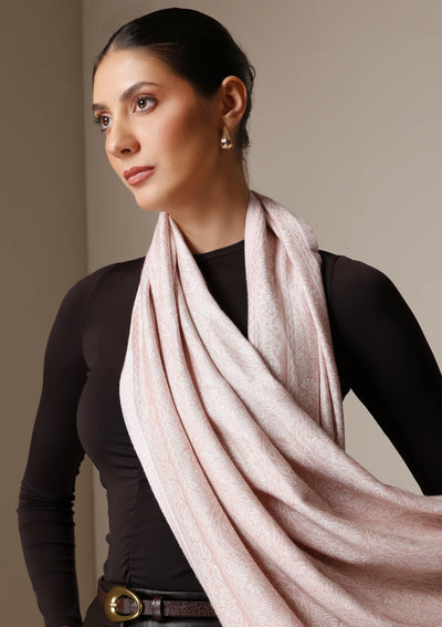 Dusala Blush Whisper woven stole