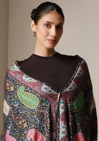 Dusala Majestic Multicolor Printed and embroidered stole