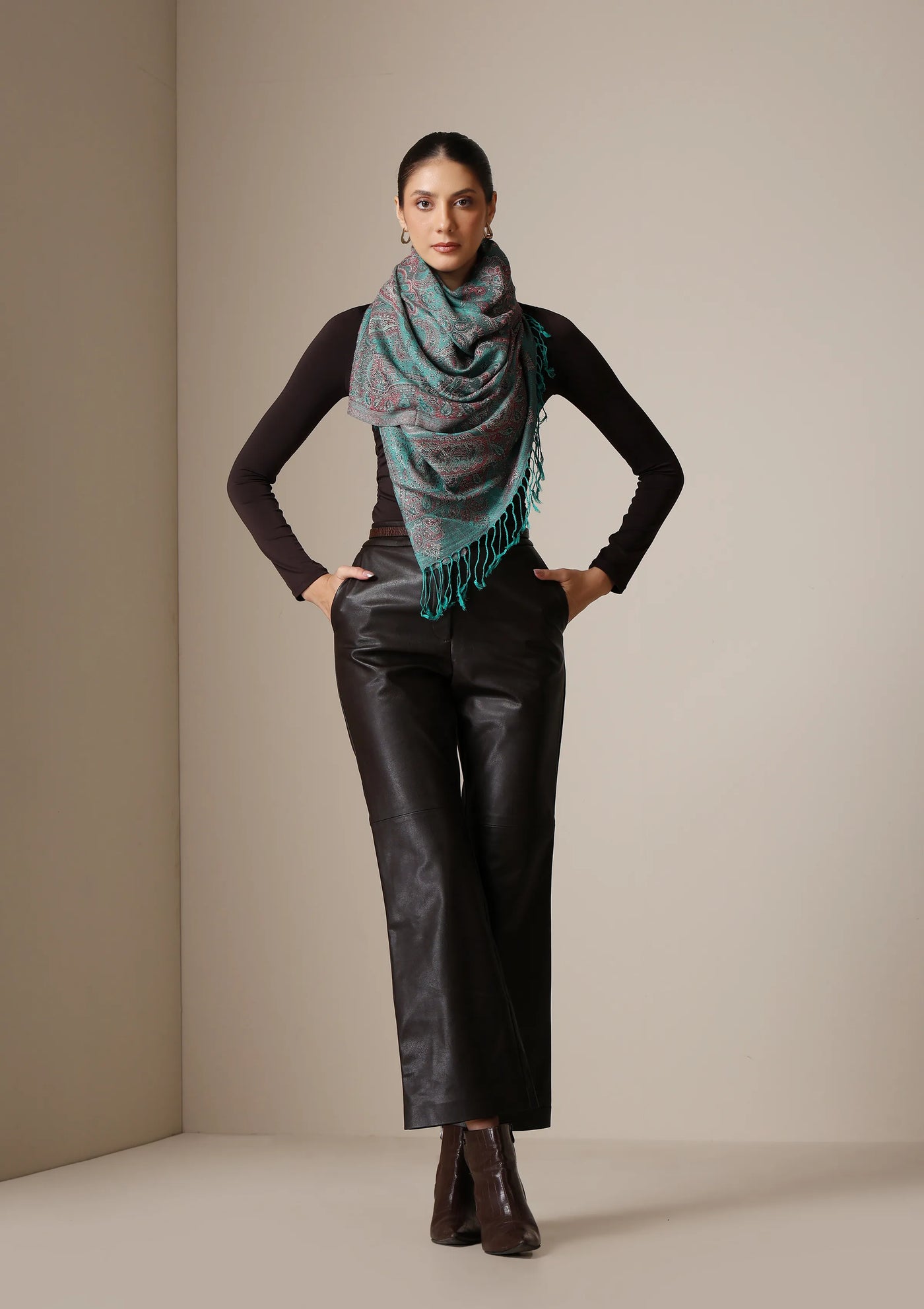 Dusala Mint Mirage woven stole