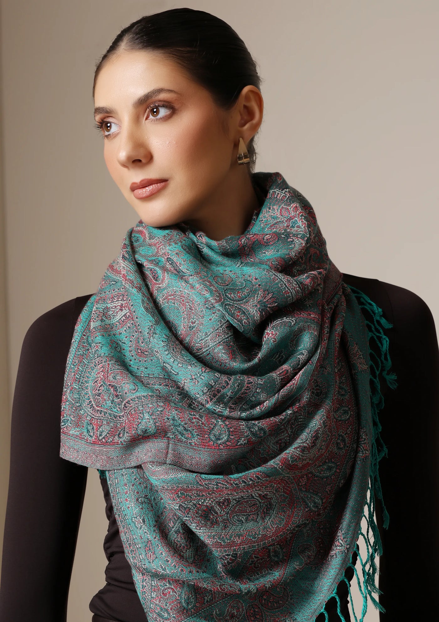 Dusala Mint Mirage woven stole