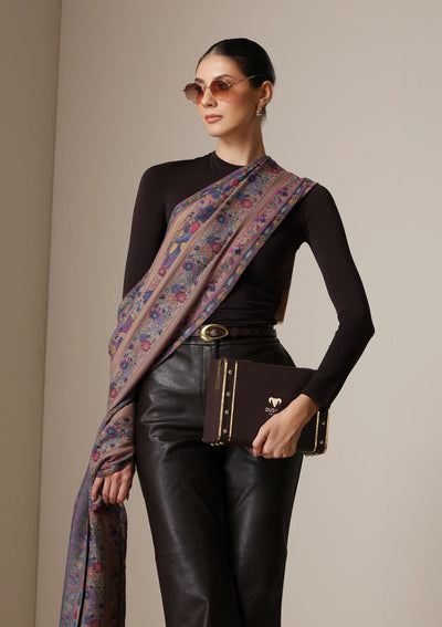 Dusala Vintage Bloom Fine Wool stole