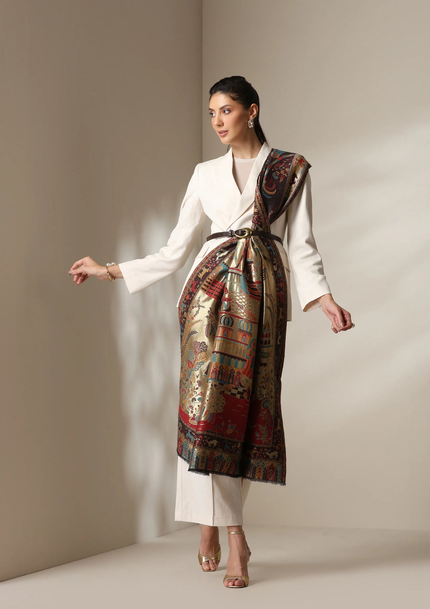 Dusala Heritage Symphony reversible Shawl