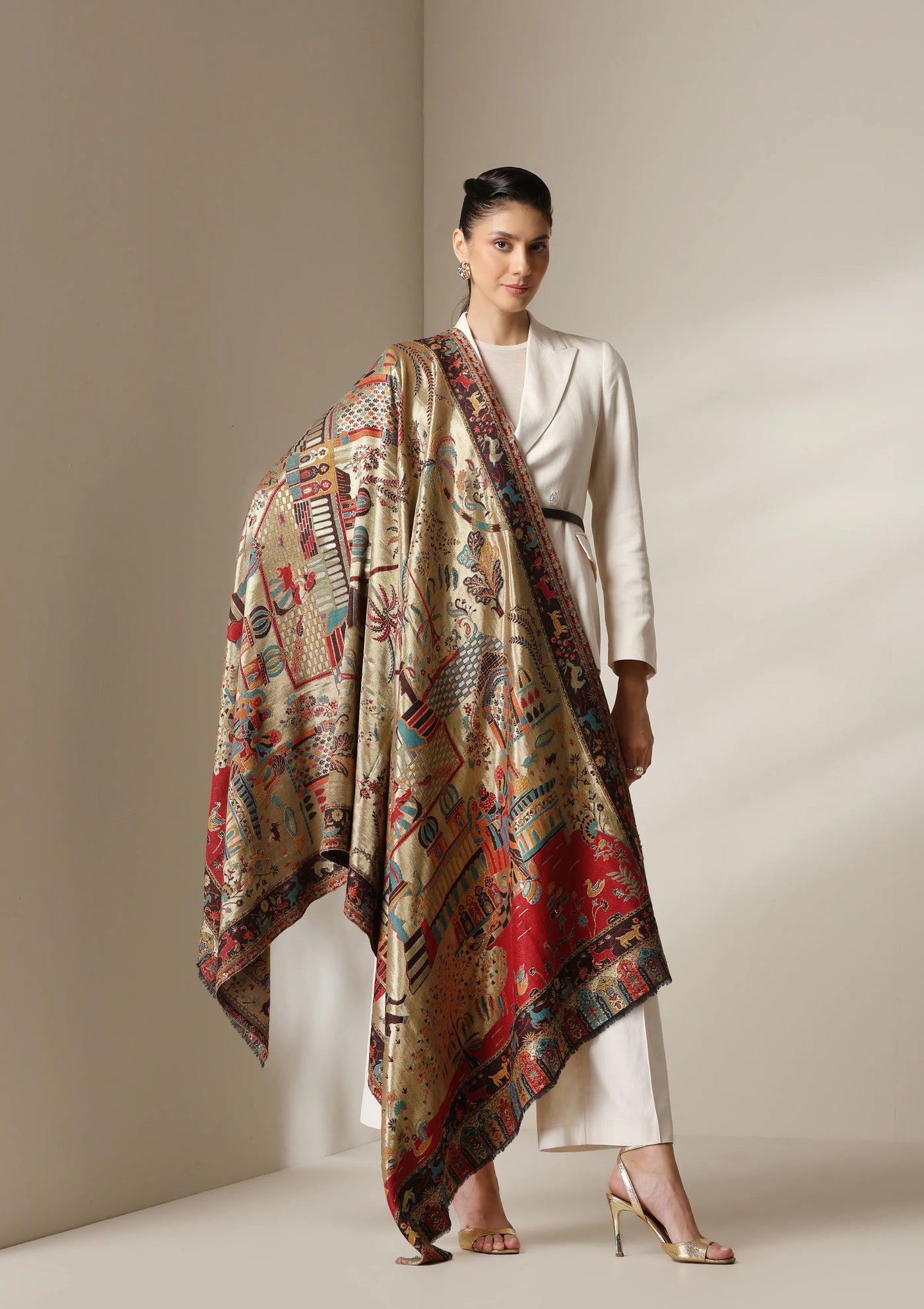 Dusala Heritage Symphony reversible Shawl