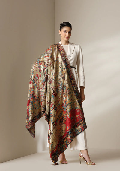 Dusala Heritage Symphony reversible Shawl