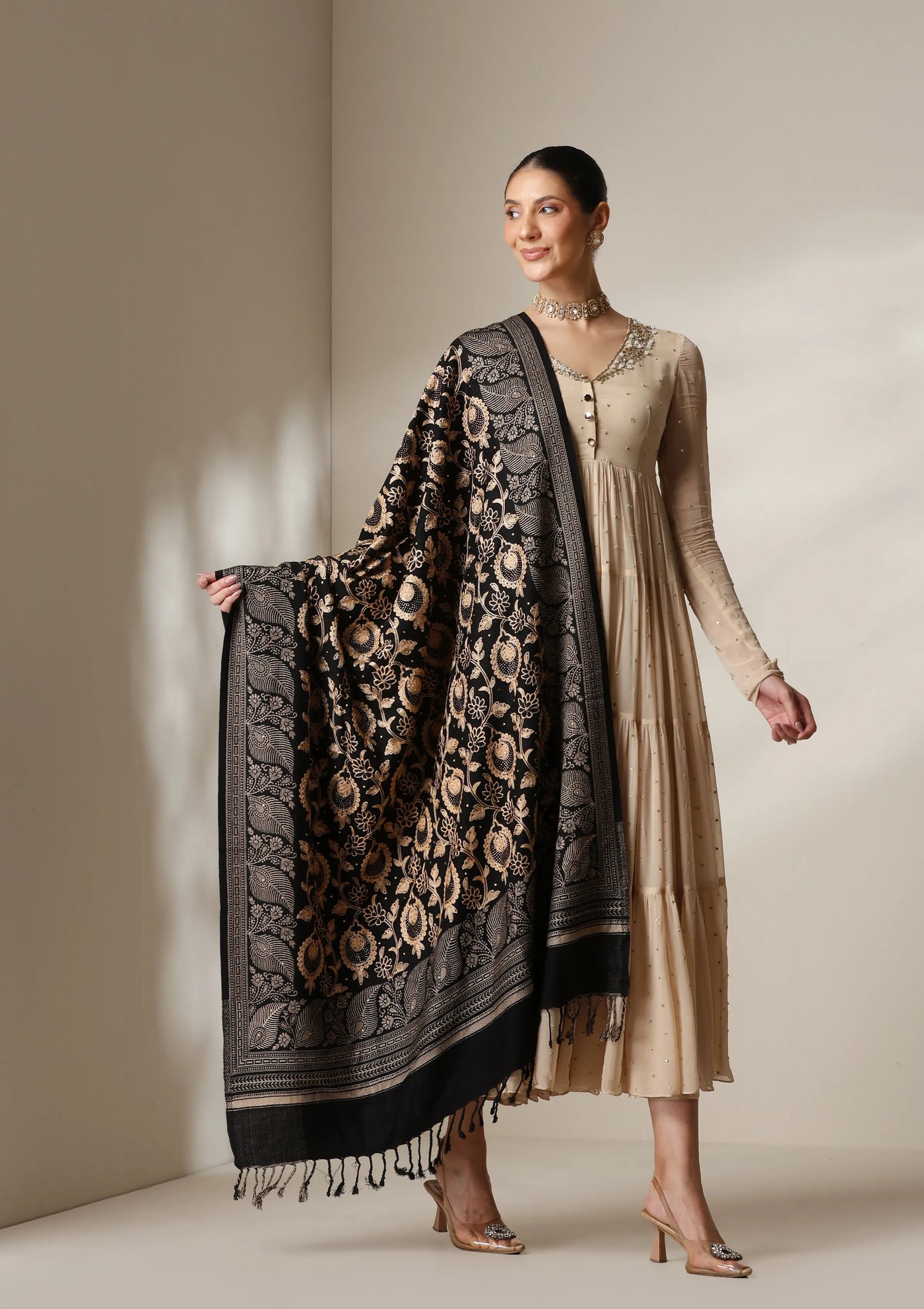 Dusala Noir Luxe Fine Wool Shawl