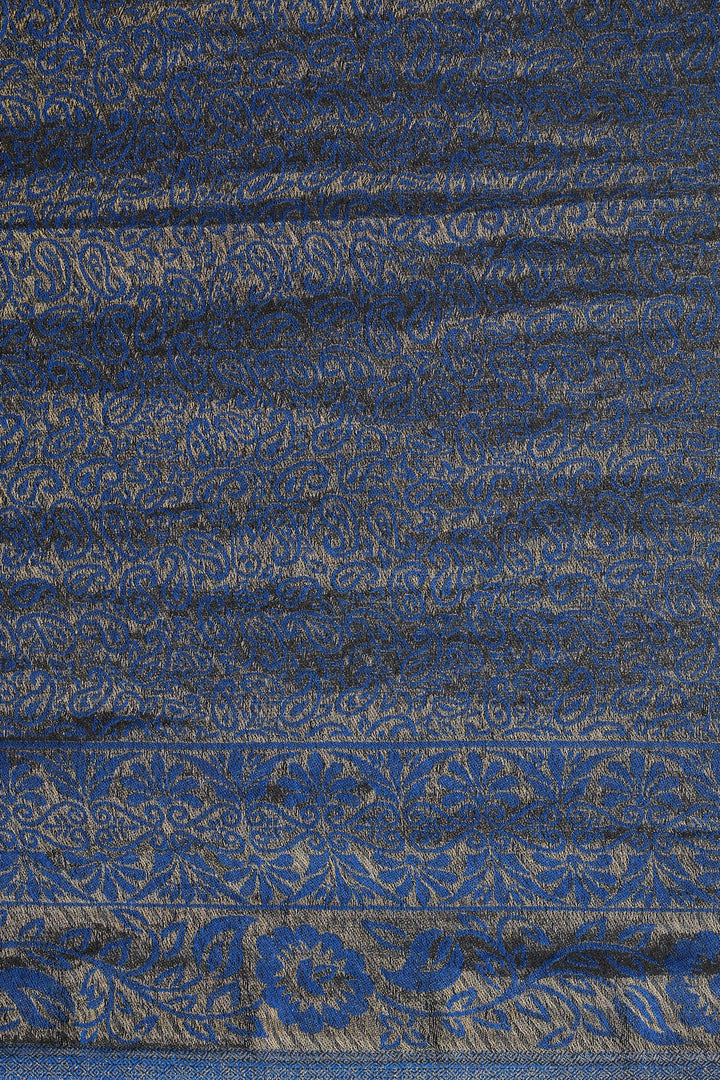 Pashmina Blend In Zari Work Stole For Men