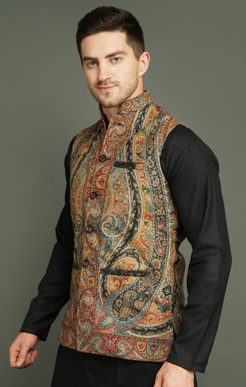 Paisley Vintage Mens' Waist Coat/Bandi