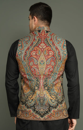 Paisley Vintage Mens' Waist Coat/Bandi