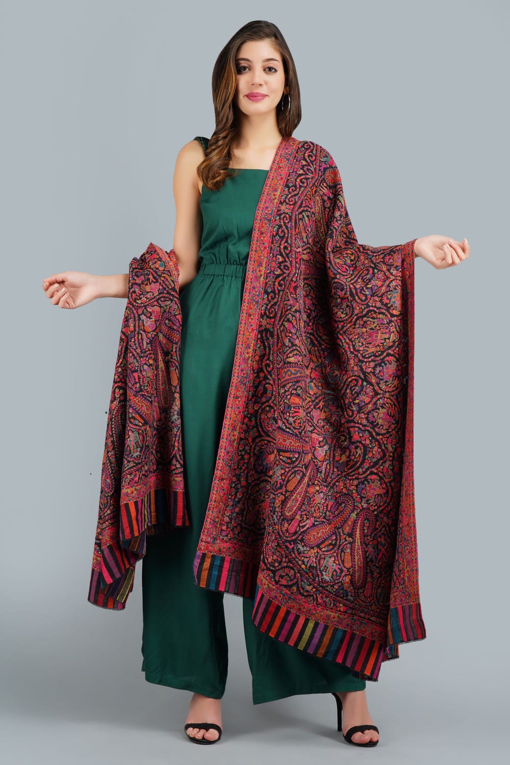 Pashmina In Kani Weave Full Shawl