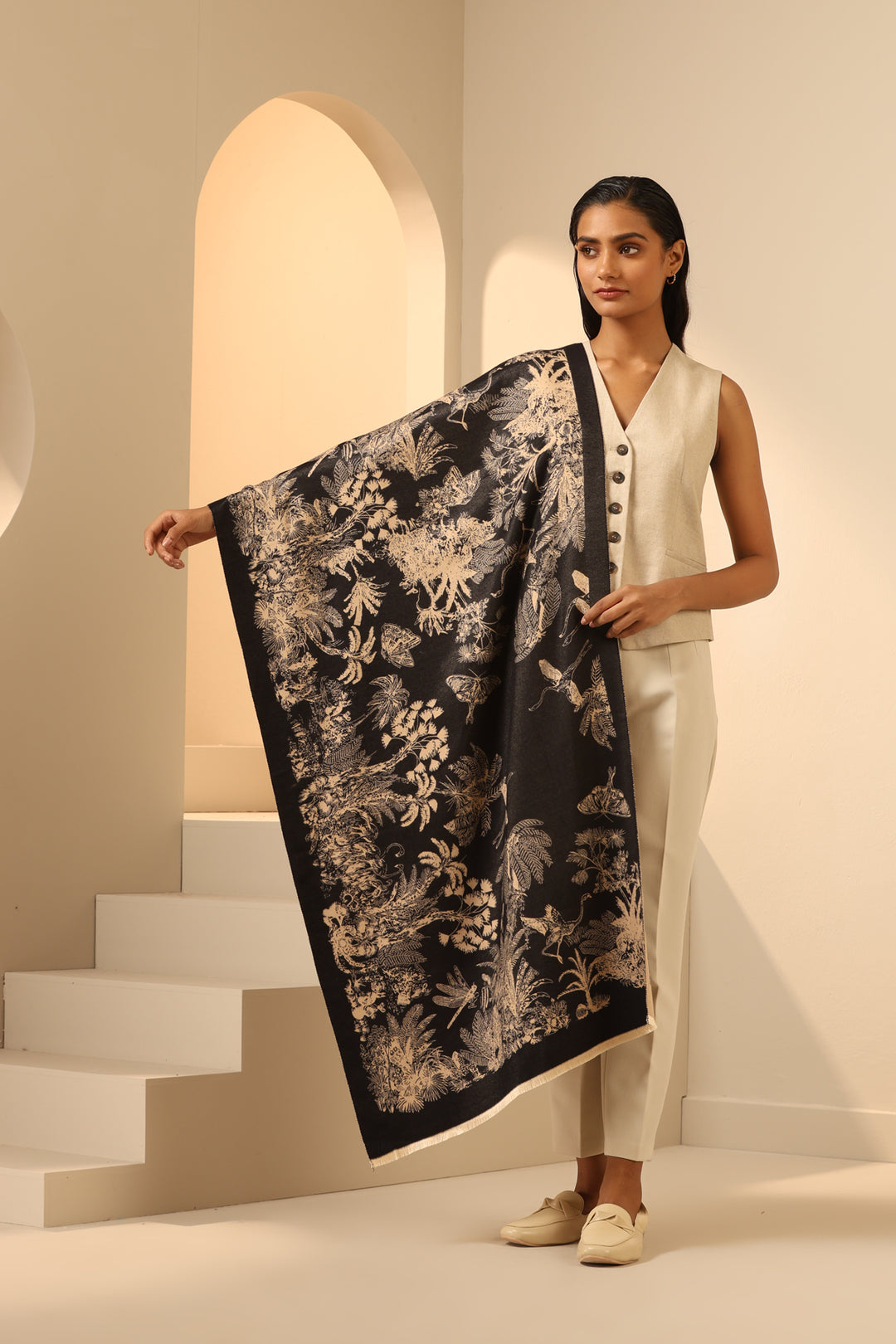 Sera Cashmere Reversible Stole
