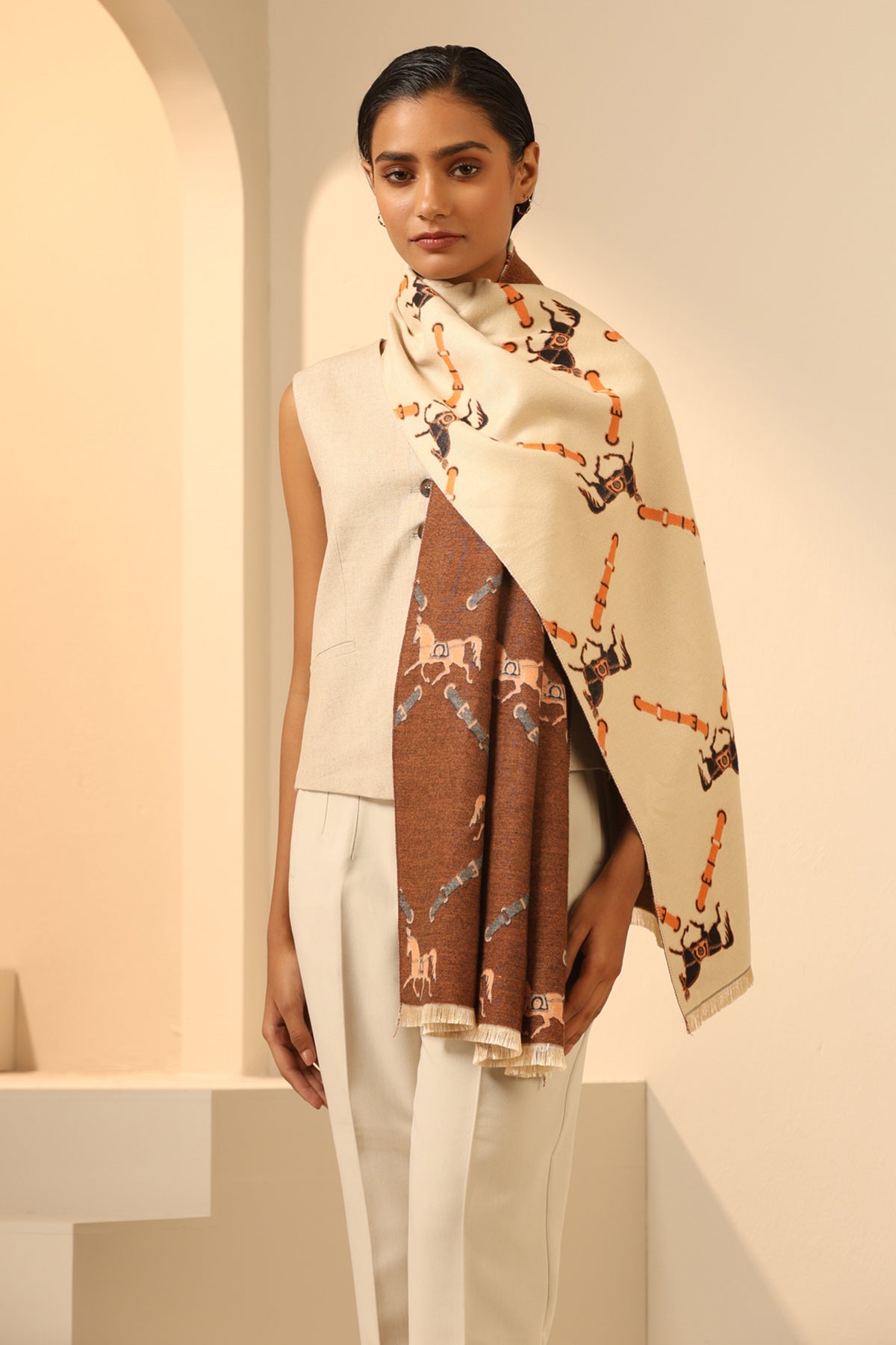 Scarlet Cashmere Stole