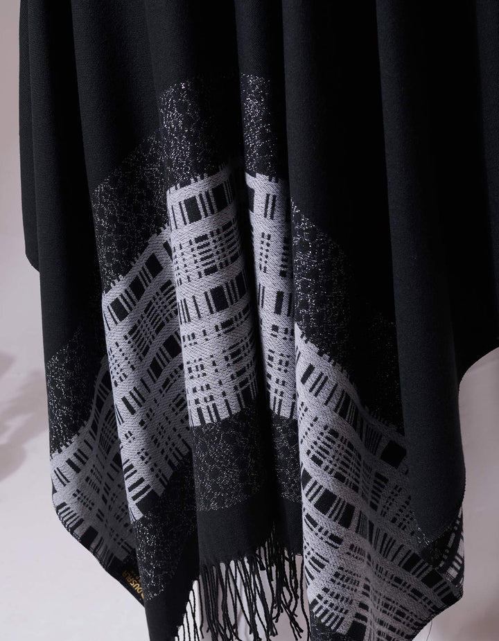 Pashan Black Heritage Cashmere Cape