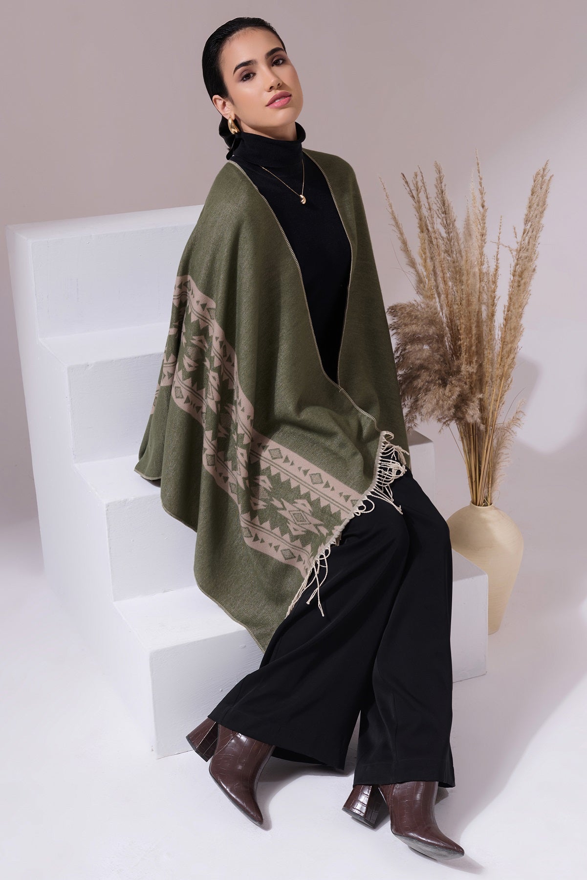 -  Alex Grey Heritage Cashmere Cape
