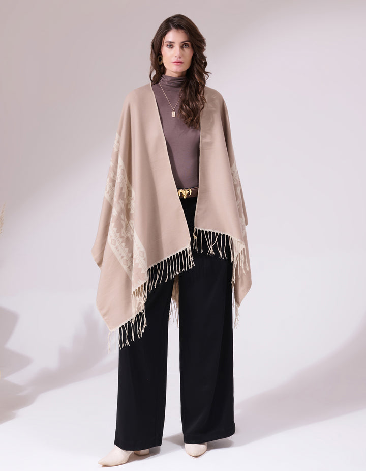 Charles Beige Heritage Cashmere Cape