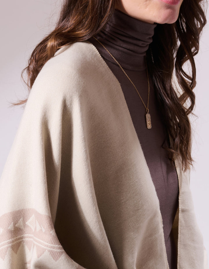 Charles Beige Heritage Cashmere Cape