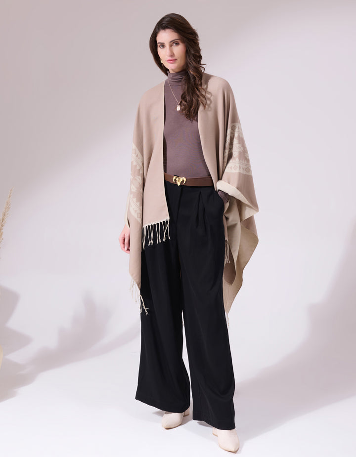 Charles Beige Heritage Cashmere Cape