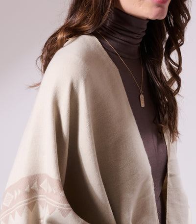-  Charles Beige Heritage Cashmere Cape
